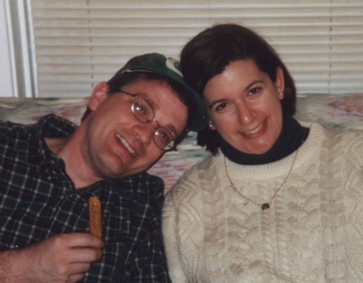 St. Patrick's Day 2000 - 3 months and all smiles (and a fish stick)